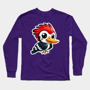 Kawaii Woodpecker Long Sleeve T-Shirt